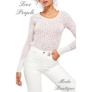Free People Space Out Long Sleeve Knit Top
